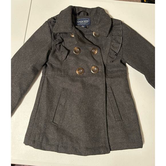 Cherokee Other - Girls Cherokee Gray Pea Coat Size 4